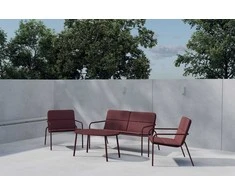 Venture Design Sofos komplektas Fourni, burgundiškos spalvos