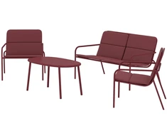 Venture Design Sofos komplektas Fourni, burgundiškos spalvos