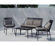 Venture Design Sofos komplektas, juoda, ruda
