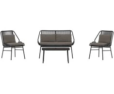 Venture Design Sofos komplektas, juoda, ruda