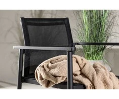 Venture Design Sofos komplektas, kėdė: 81x65 cm, sofa: 81x105 cm, stalas: 43x90 cm, juodas