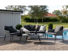 Venture Design Sodo baldų komplektas, Spoga, 75x79x72 cm, Juoda