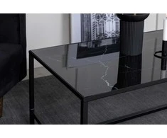 Venture Design Sofos stalas, Dipp, 130x60 cm, Juodas
