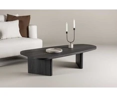 Venture Design Sofos stalas, Grönvik, 130x65 cm, Juodas