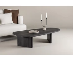 Venture Design Sofos stalas, Grönvik, 130x65 cm, Juodas