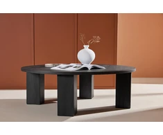 Venture Design Sofos stalas, Juno, 120 cm, Juodas