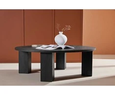 Venture Design Sofos stalas, Juno, 120 cm, Juodas