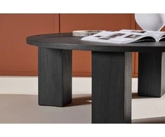 Venture Design Sofos stalas, Juno, 120 cm, Juodas