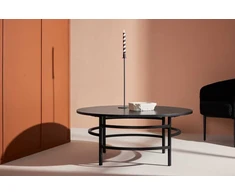 Venture Design Sofos stalas, Kopenhaga, ⌀100x42.5 cm, Juodas