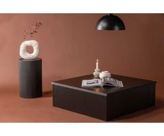 Venture Design Sofos stalas, Lenox, 90x90 cm, Juodas