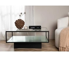 Venture Design Sofos stalas, Maglehem, 90x90 cm, Juodas
