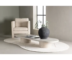 Venture Design Sofos stalas, Narvik, 190x60 cm, Bežinis