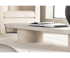 Venture Design Sofos stalas, Narvik, 190x60 cm, Bežinis