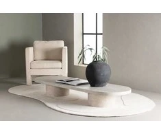 Venture Design Sofos stalas, Narvik, 190x60 cm, Bežinis