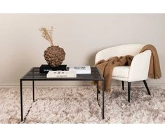 Venture Design Sofos stalas, Netz, 45x80x80 cm, Juodas