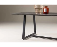 Venture Design Sofos stalas, Plankton, 110x60 cm, Juodas