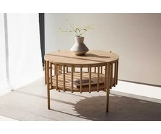Venture Design Sofos stalas, Rubbo, 80x50 cm, Natūrali