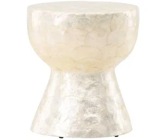 Venture Design Sofos stalas, Sandön, ⌀40 cm, Bėžio spalva