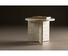 Venture Design Sofos stalas, Smögen, ⌀40 cm, Beždžio spalva