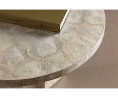 Venture Design Sofos stalas, Smögen, ⌀40 cm, Beždžio spalva