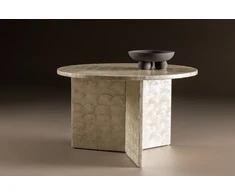 Venture Design Sofos stalas, Smögen, ⌀70 cm, Beždžio spalva