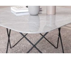 Venture Design Sofos stalas, Tristar, 80x80x50 cm, Juoda/Pilka