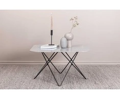 Venture Design Sofos stalas, Tristar, 80x80x50 cm, Juoda/Pilka