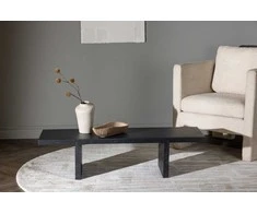 Venture Design Sofos stalas, Yakunik, 120x38 cm, Juodas