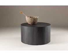 Venture Design Sofos stalas, York, ⌀80 cm, Juodas