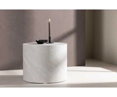 Venture Design Sofos stalas, York apvalus, ⌀50 cm, Pilka