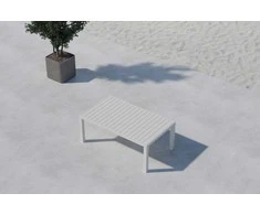 Venture Design Sofos staliukas Copacabana 70x120 cm smėlio spalvos, aliuminis