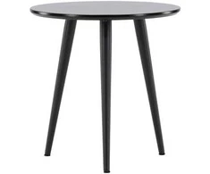 Venture Design Šoninis stalas, Askim, ⌀48 cm, Juodas