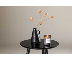 Venture Design Šoninis stalas, Askim, ⌀48 cm, Juodas