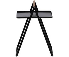 Venture Design Šoninis stalas, Clarin, 42,5x42,5 cm, Juodas