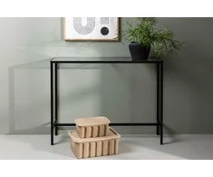 Venture Design Šoninis stalas, Dipp, 100x30 cm, Juodas