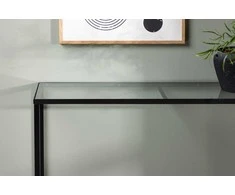 Venture Design Šoninis stalas, Dipp, 100x30 cm, Juodas