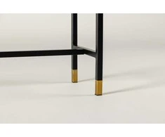Venture Design Šoninis stalas, Dipp su lentyna, 100x30x75 cm, Juodas