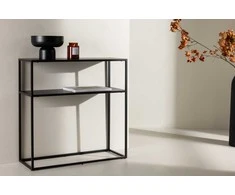 Venture Design Šoninis stalas, Georgetown, 80x30 cm, Juodas