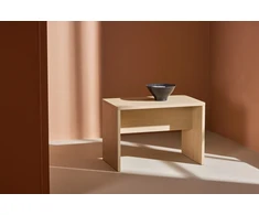 Venture Design Šoninis stalas, Juni, 58x35 cm, balta kalkė