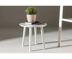 Venture Design Šoninis stalas, Lina, ⌀40 cm, Bežinis