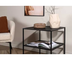 Venture Design Šoninis stalas, „Netz“, 60x55x55 cm, juodas