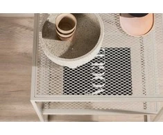 Venture Design Šoninis stalas, „Netz“, 60x55x55 cm, Bežinis