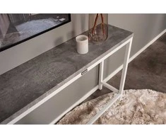 Venture Design Šoninis stalas, Rise, 110x30x80 cm, Balta