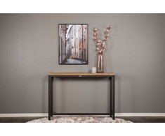 Venture Design Šoninis stalas, Rise Sidobord, 110x30x80 cm, Juodas