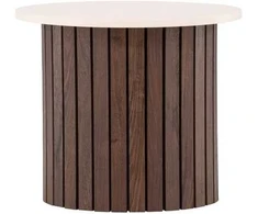 Venture Design Šoninis stalas, Visingsö, ⌀52 cm, Bėžio spalva