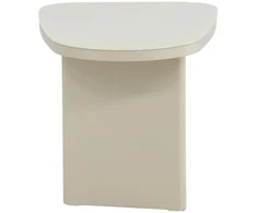 Venture Design Šoninis staliukas Grönvik 70x45x40 cm, smėlio spalvos, stiklas, MDF