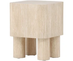 Venture Design Šoninis staliukas Klirou 40x40x50 cm Smėlio spalvos MDF