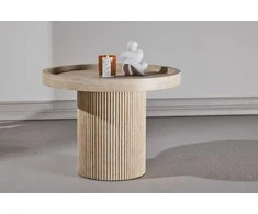Venture Design Šoninis staliukas Krille 60x45 cm Smėlio spalvos