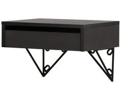 Venture Design Šoninis staliukas MDF juodas, su talpa