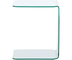 Venture Design Šoninis staliukas Telemark 45x45x53 cm Skaidrus stiklas